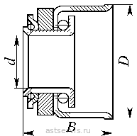 Шариковый радиально-упорный с фетровым уплотнением