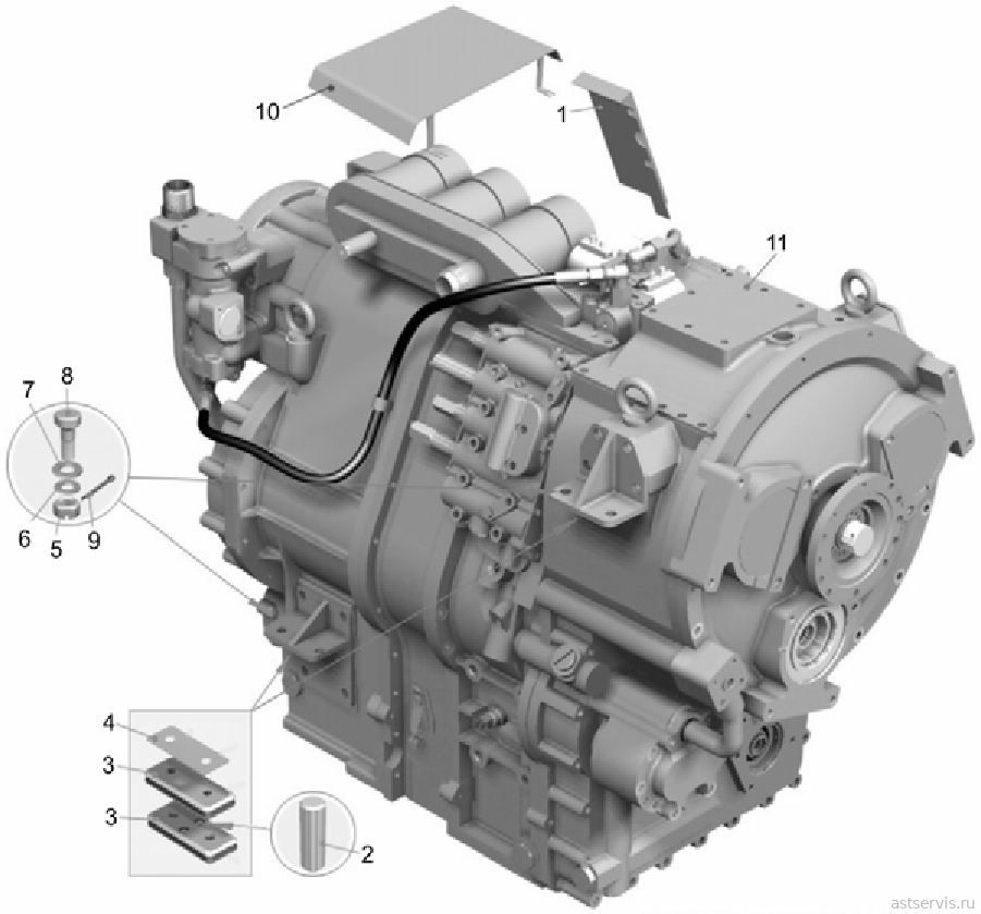 Рисунок 2.6.3 – Установка гидромеханической передачи