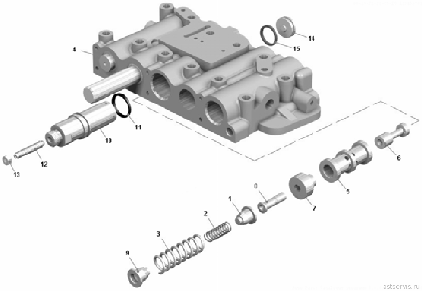 Рисунок 2.6.56 – Коробка золотниковая. Регулятор главного давления