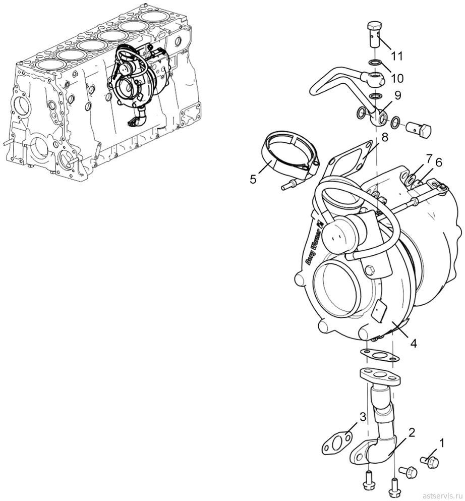 Рисунок 31 – ТКР (для двигателей ЯМ3-53602, ЯМ3-53622, ЯМ3-53642)